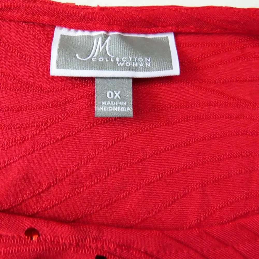 JM Collection Woman Jacquard Tunic  Size OX (12W)  NWOT - Picture 4 of 6